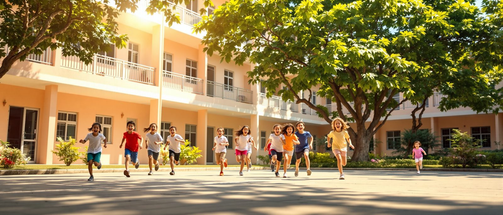 Trẻ em vui chơi tại khuôn viên HANA